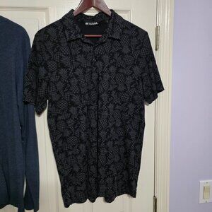 Travis Matthew Pineapple Graphic Golf Polo, Black, Medium